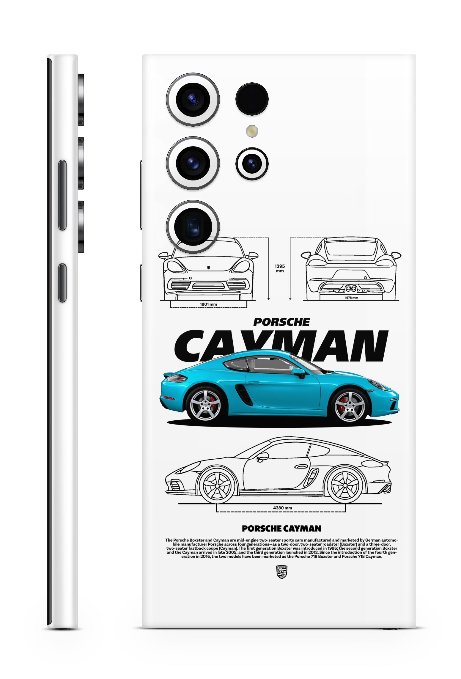 Porsche Cayman 2021 Blue Mobile Skin