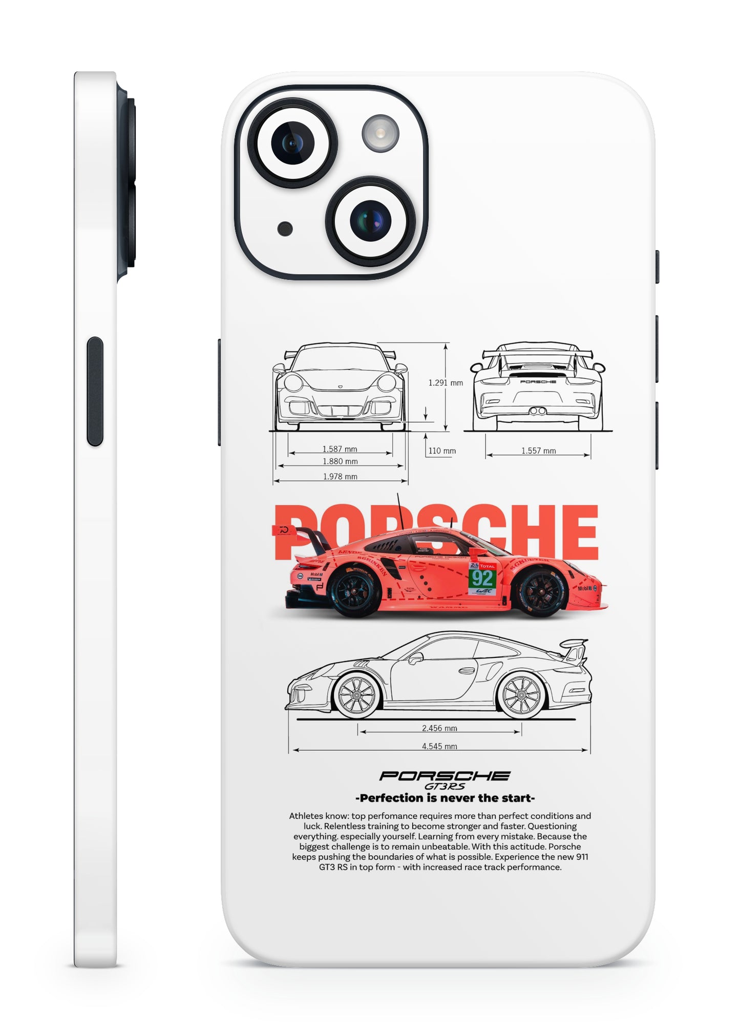 Porsche GT3 RS Orange mobile skin