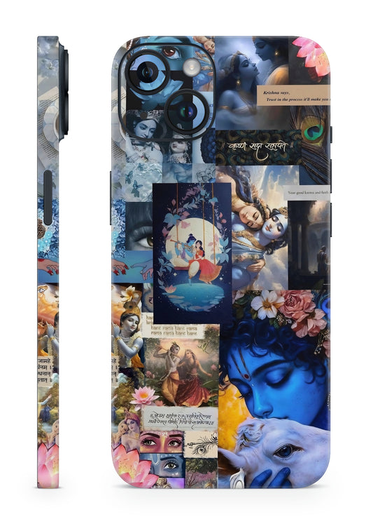 Radha Krishna: Divine Love Aesthetic Collage Phone Skin