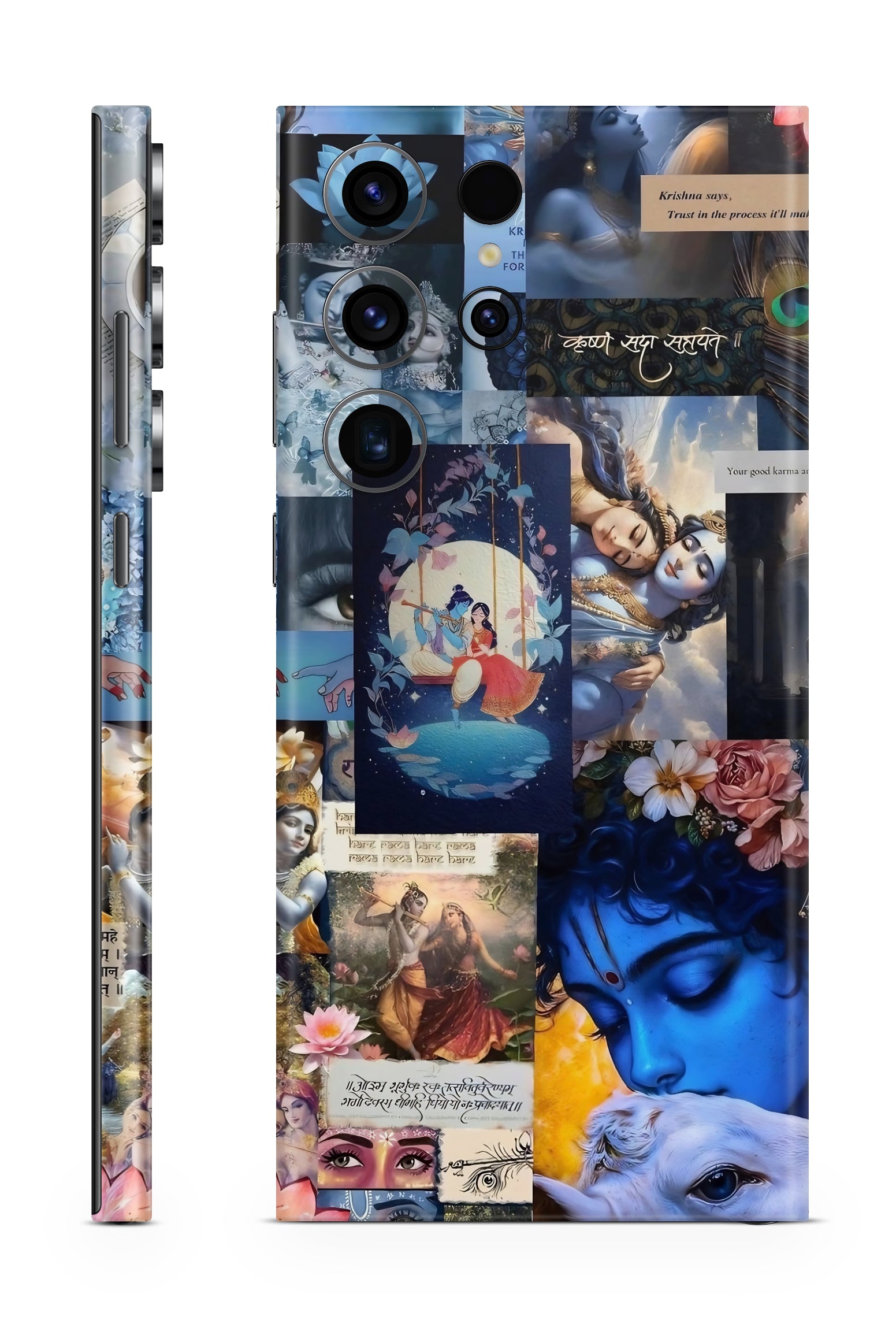 Radha Krishna: Divine Love Aesthetic Collage Phone Skin