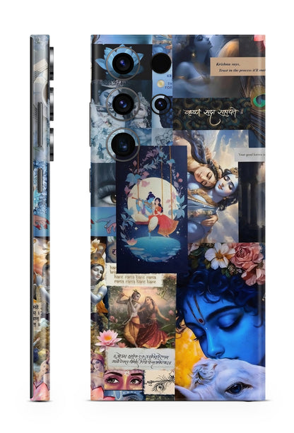 Radha Krishna: Divine Love Aesthetic Collage Phone Skin
