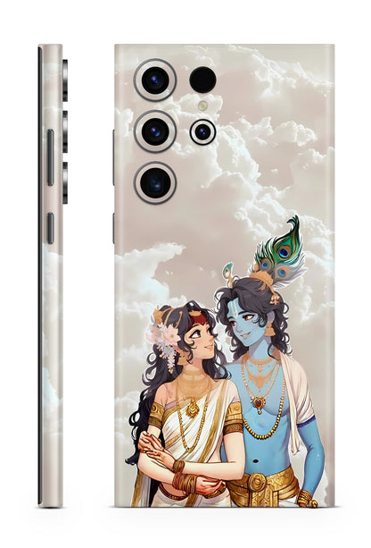 Radha Krishna Divine Love Designer Mobile Skin