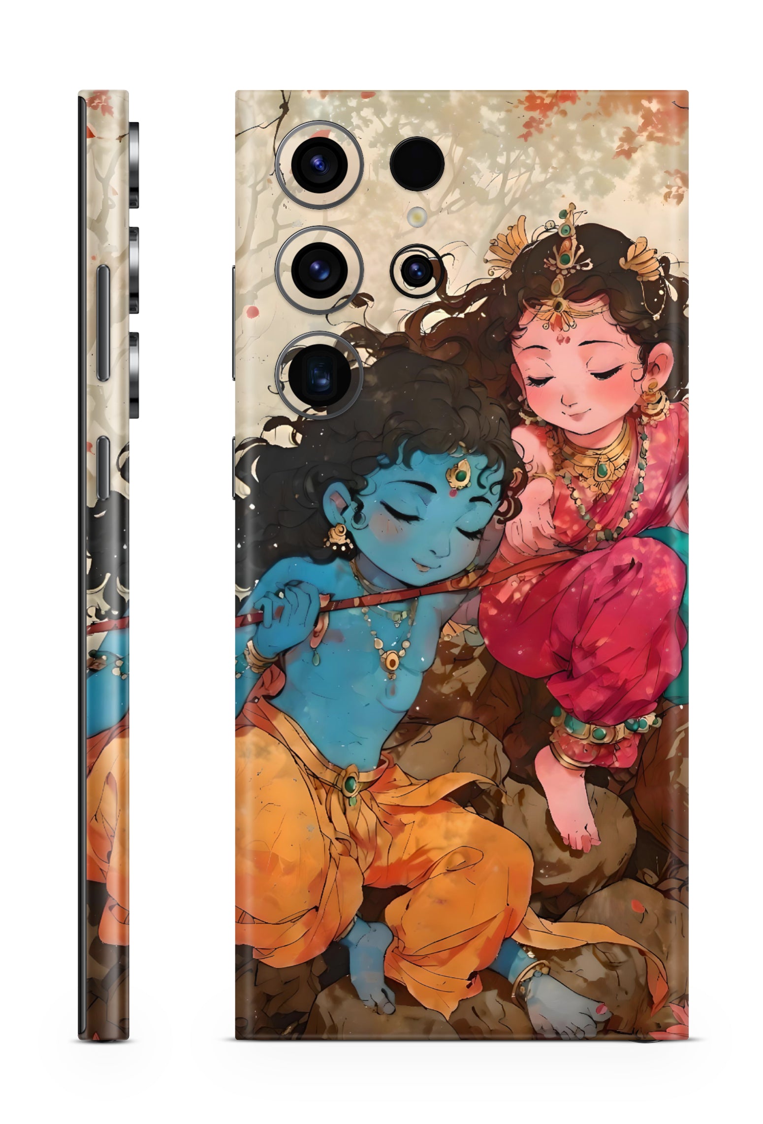 Radha Krishna Flute Mobile Skin