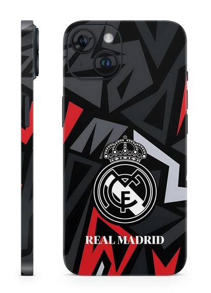 Real Madrid Abstract Black & Red Mobile Skin