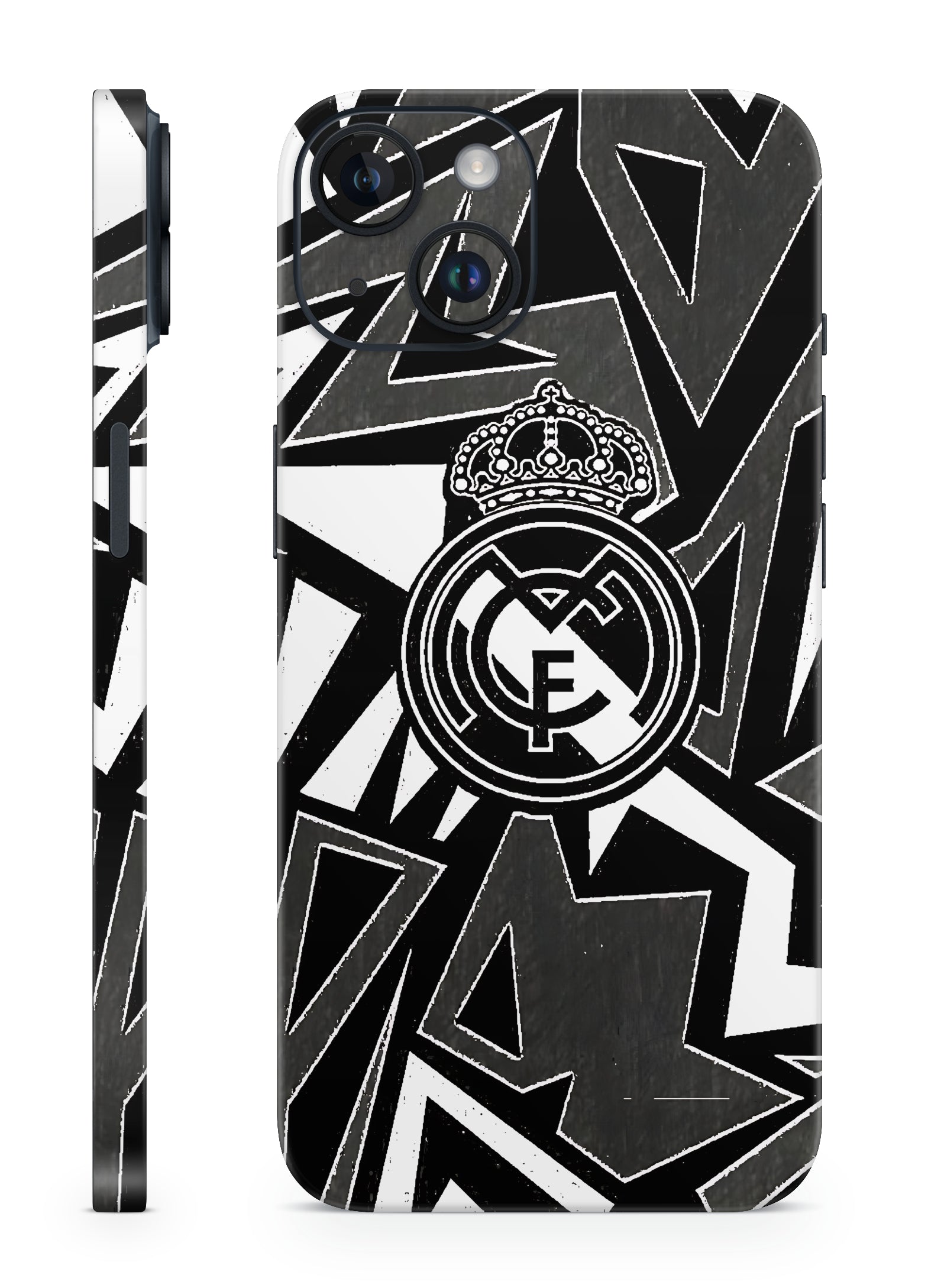 Real Madrid Abstract Black & White Mobile Skin