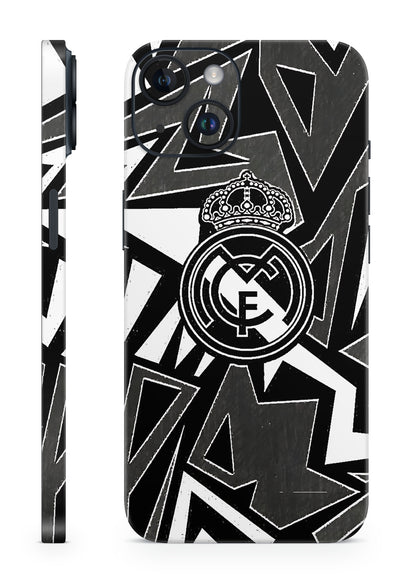 Real Madrid Abstract Black & White Mobile Skin