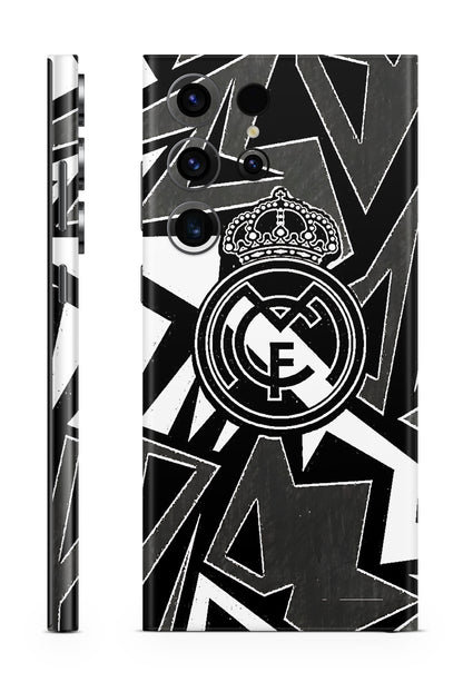 Real Madrid Abstract Black & White Mobile Skin