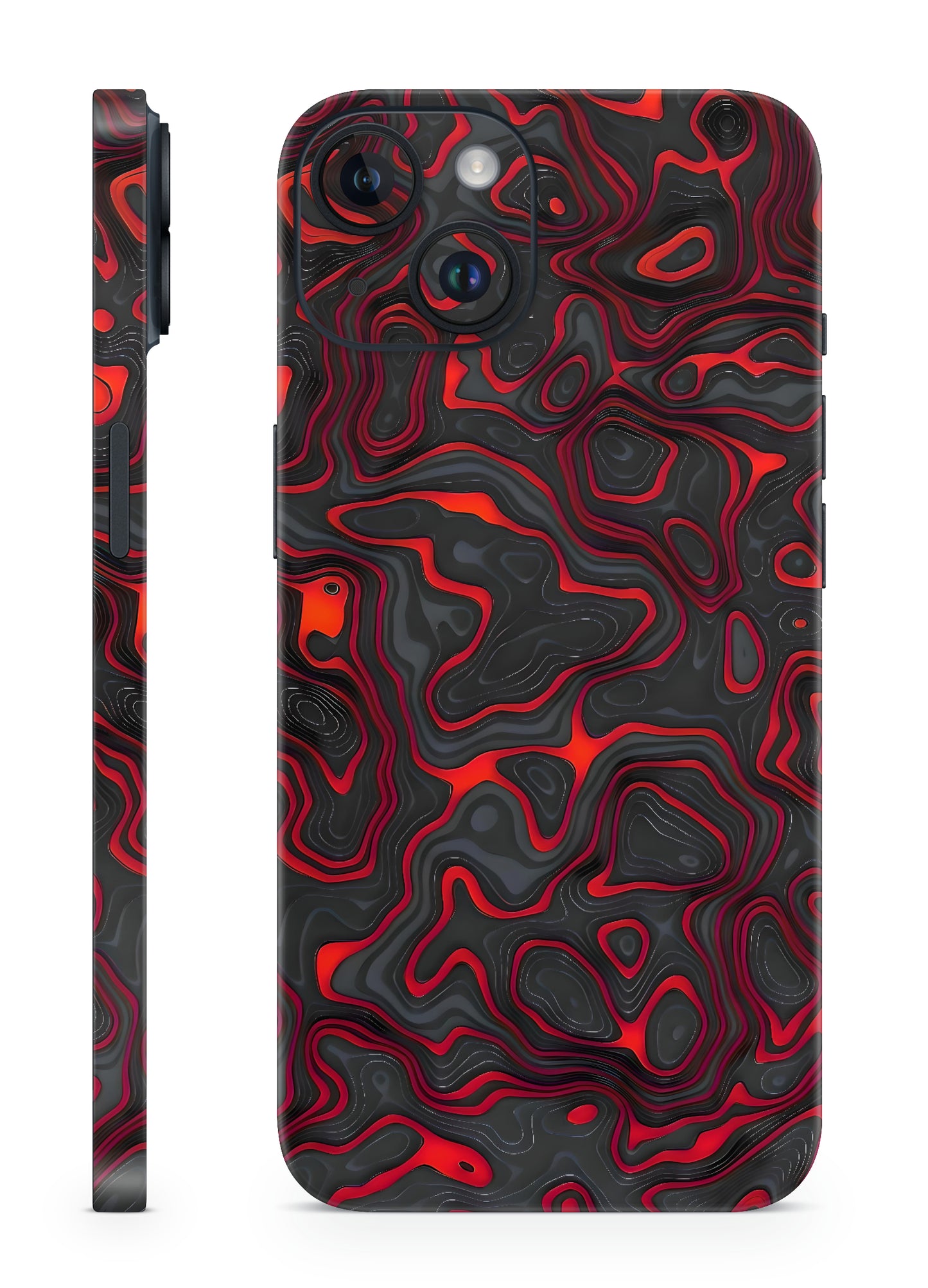 Red & Black Abstract Mobile Skin