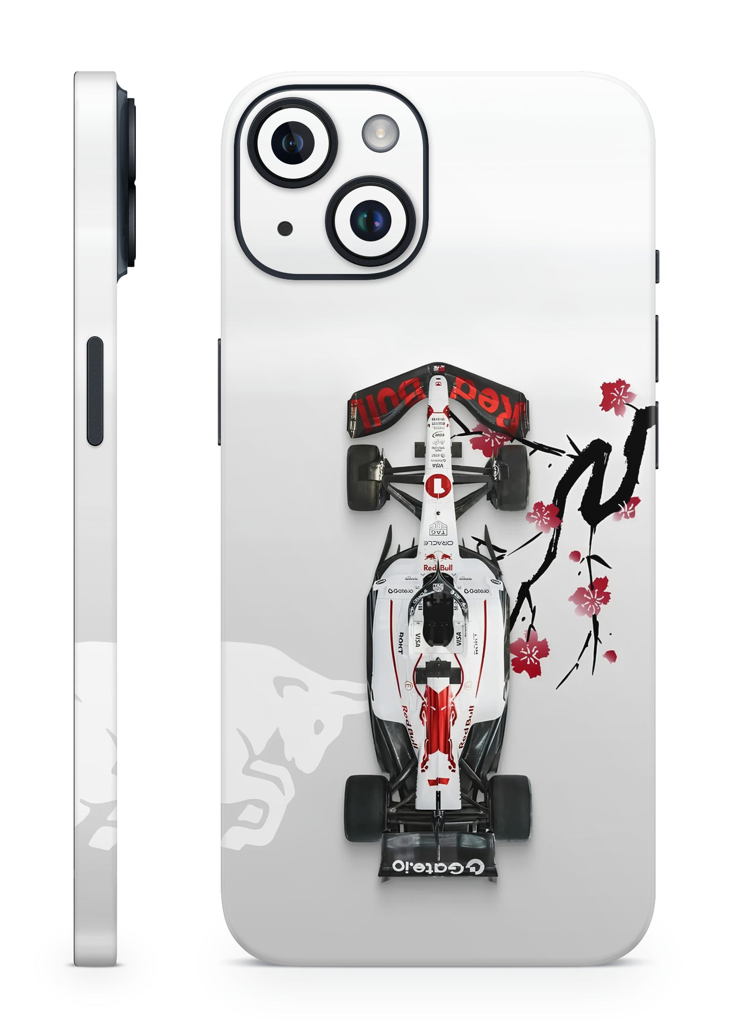Red Bull F1 Sakura White Cherry Blossom Mobile Skin