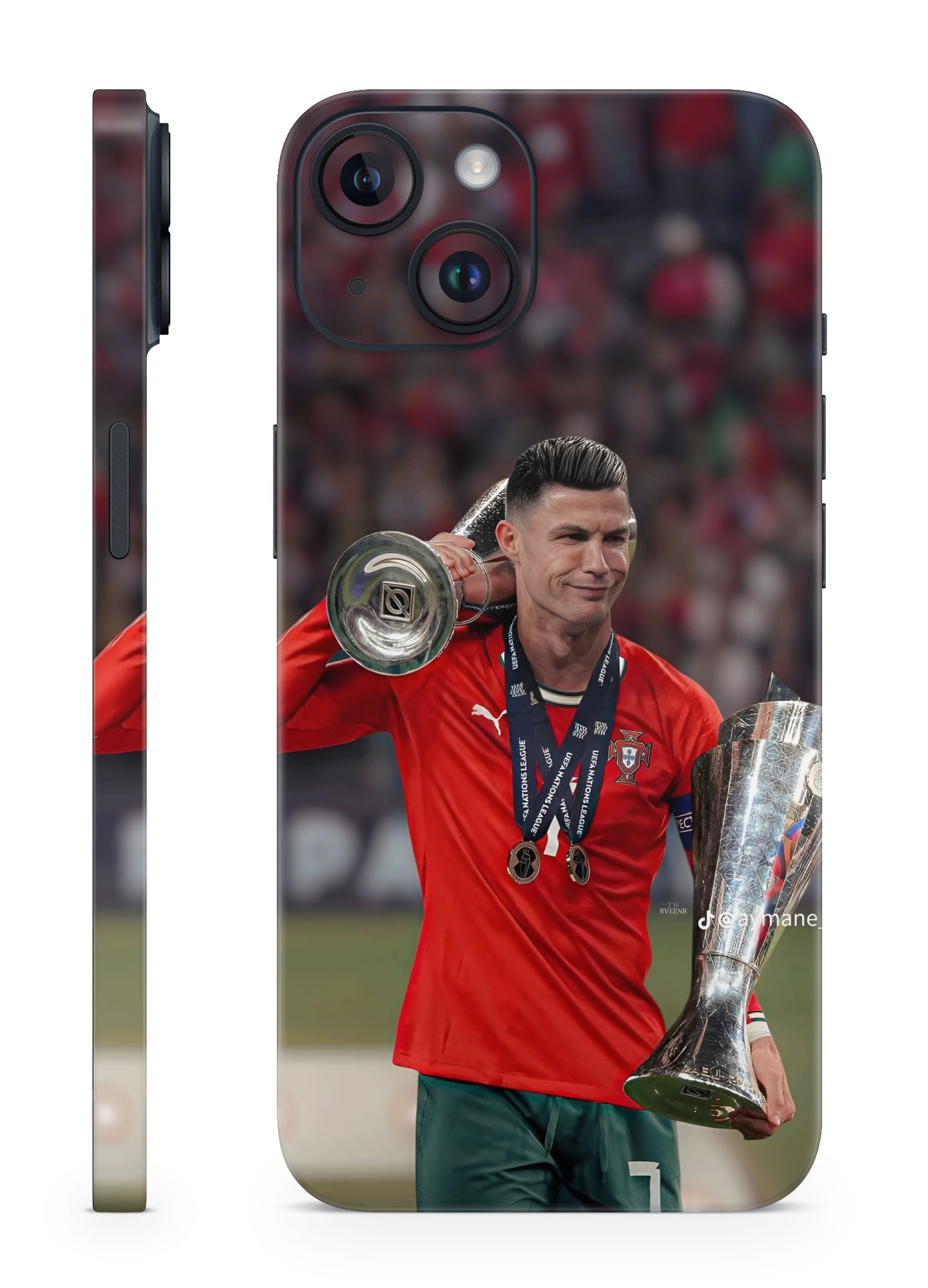 Ronaldo Portugal Double Trophy Champion Mobile Skin