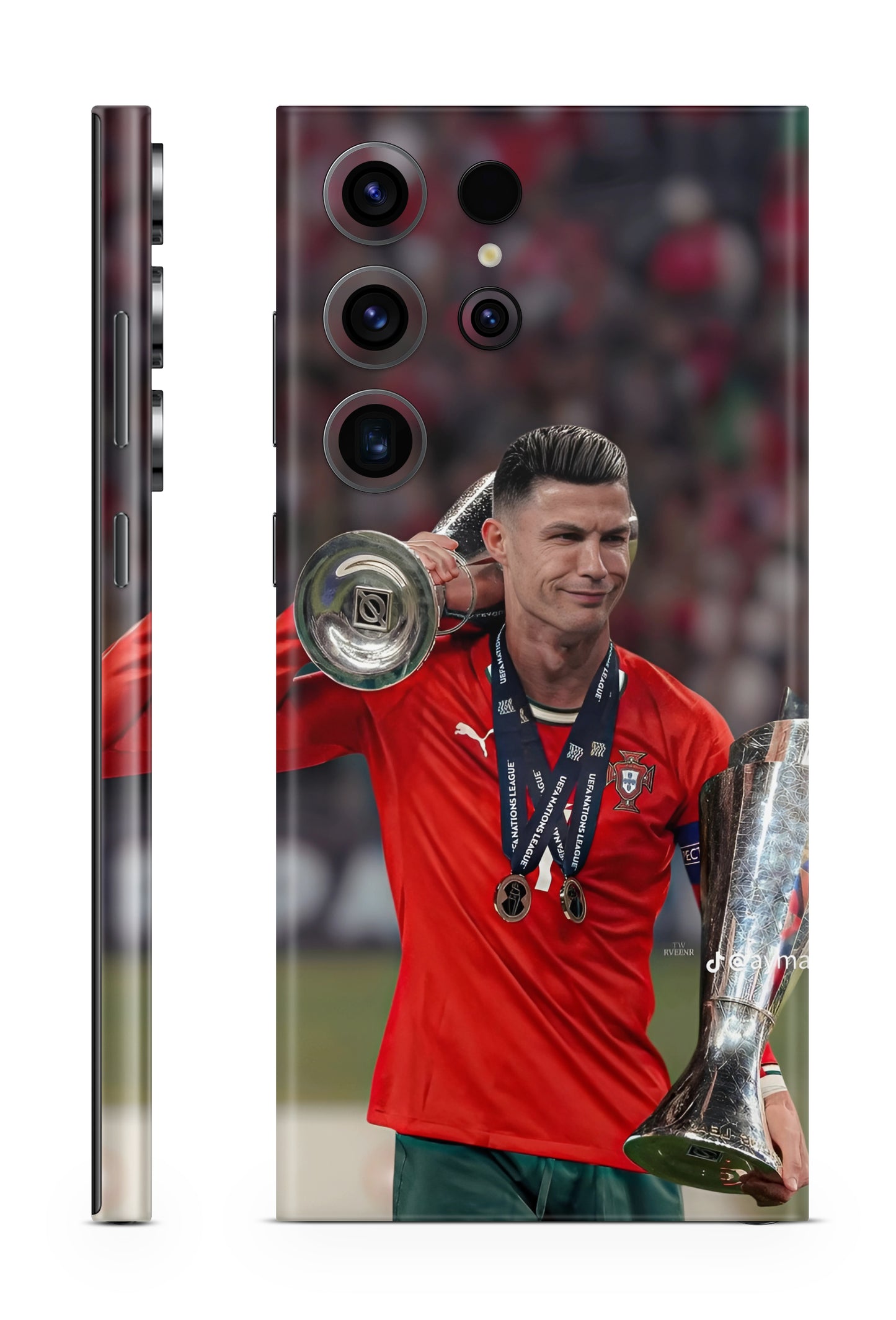 Ronaldo Portugal Double Trophy Champion Mobile Skin
