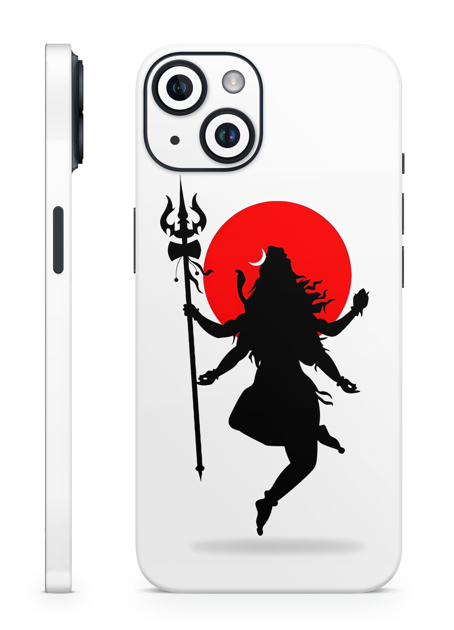 Shiv Tandav Mobile Skin – Dark Silhouette with Red Aura Mobile Skin