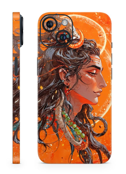 Shiva Fierce Aura Mobile Skin – Vibrant Orange Edition