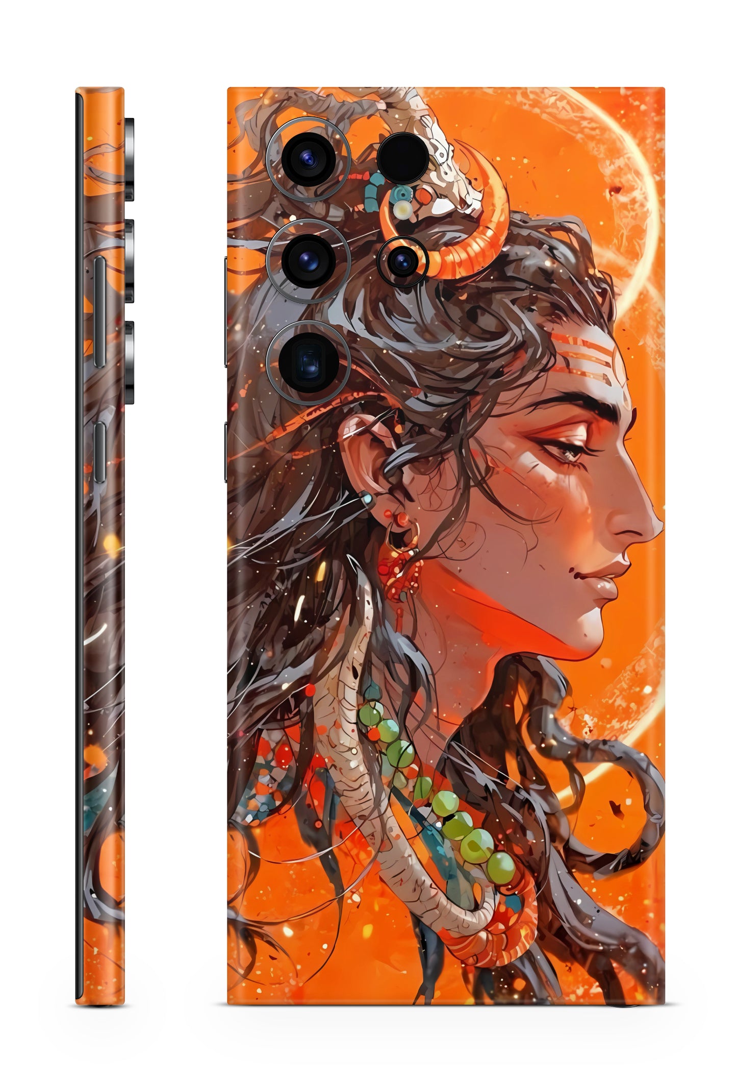Shiva Fierce Aura Mobile Skin – Vibrant Orange Edition
