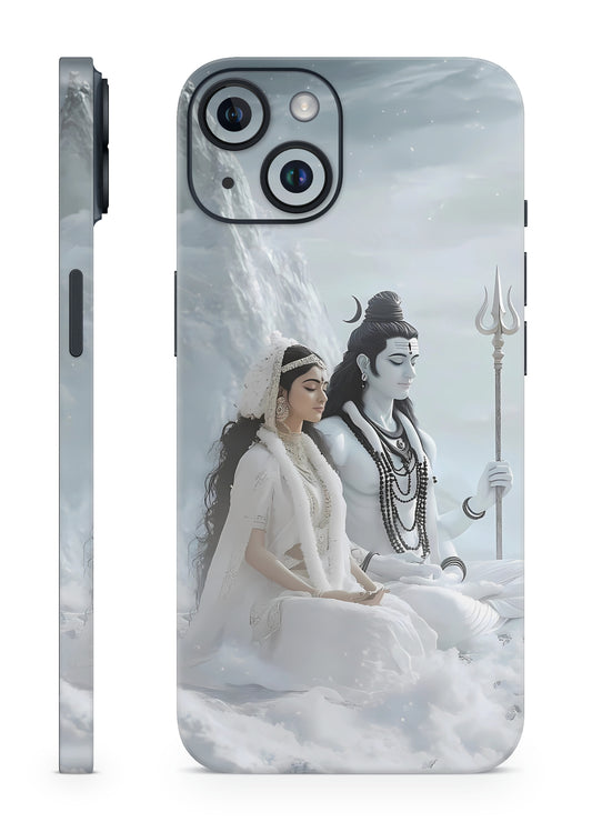 Shiva Parvati Himalayan Serenity Mobile Skin – Divine Meditation