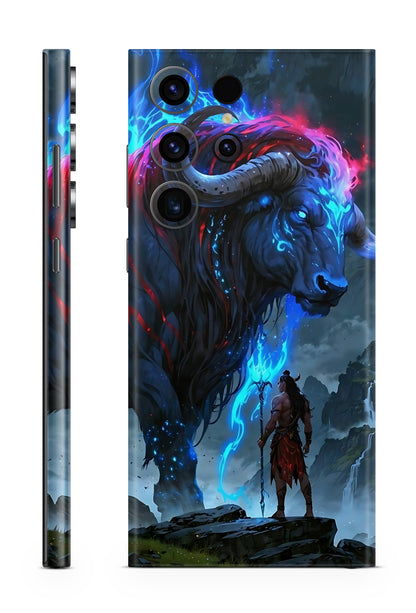 Shiva and Nandi Fantasy Spirit Mobile Skin – Epic Blue Glow