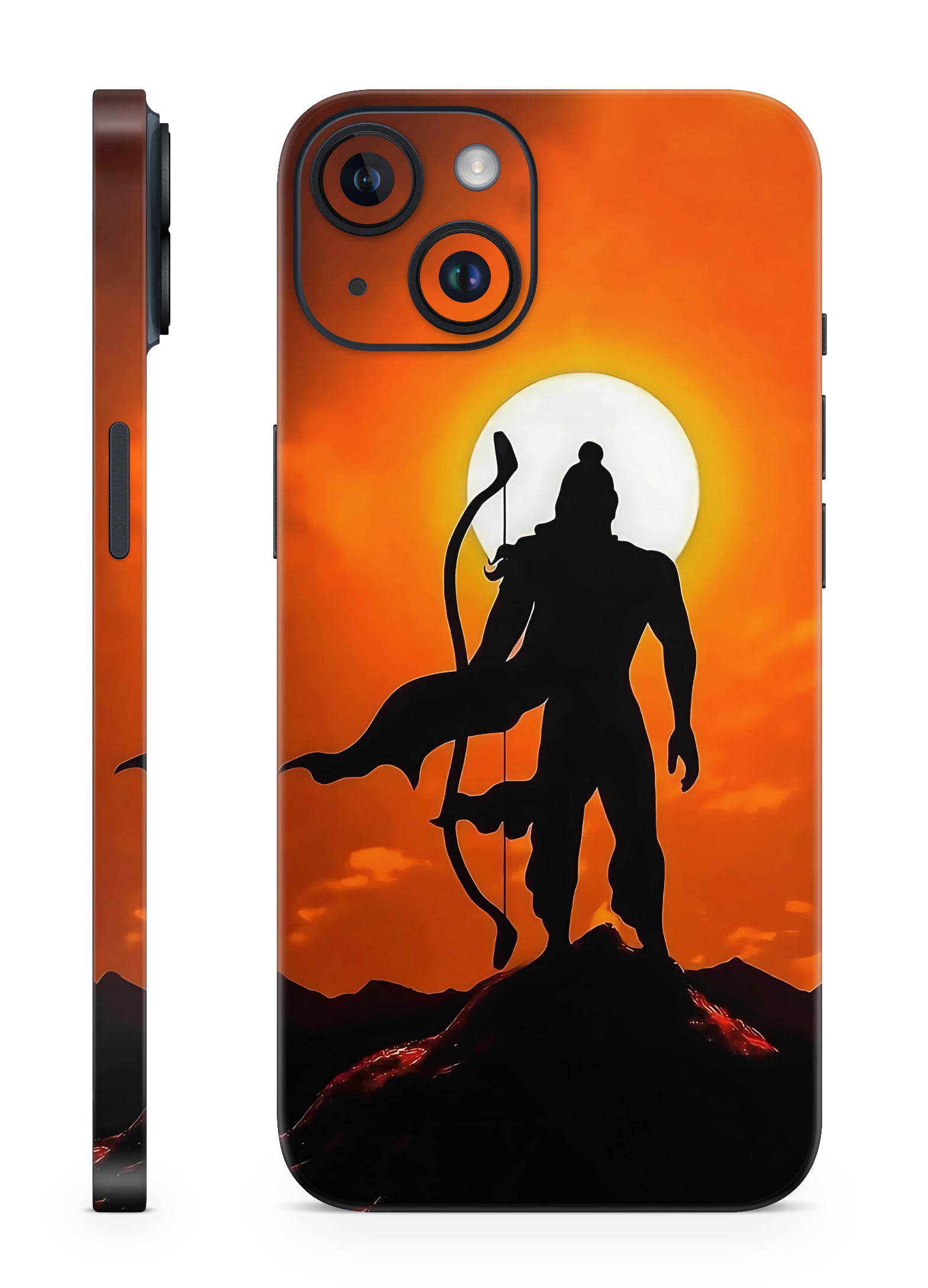 Shri Ram Dawn Silhouette Mobile Skin – Epic Bow Warrior