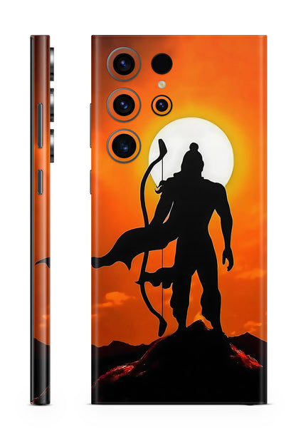 Shri Ram Dawn Silhouette Mobile Skin – Epic Bow Warrior