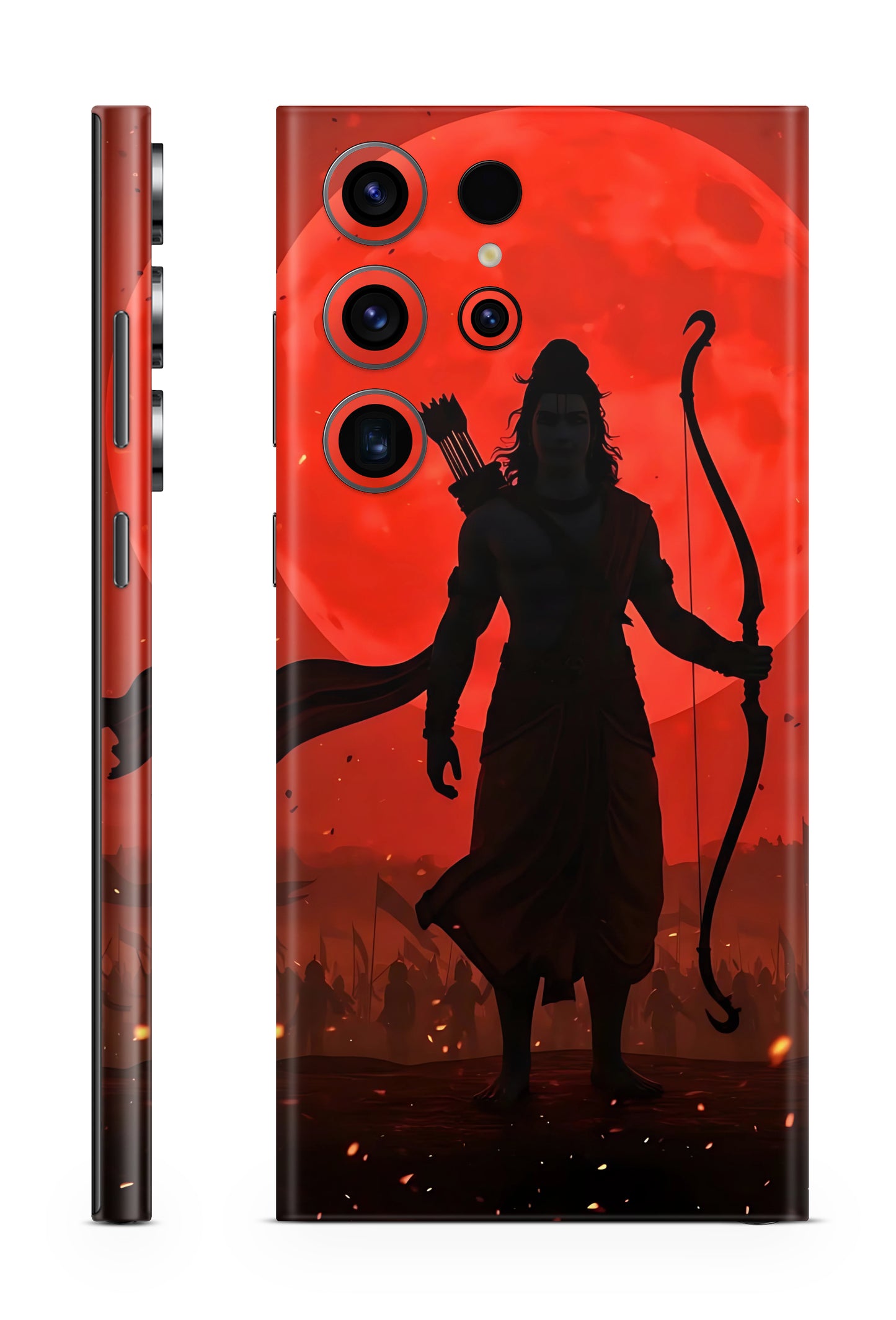 Shri Ram Red Sun Mobile Skin – Divine Archer