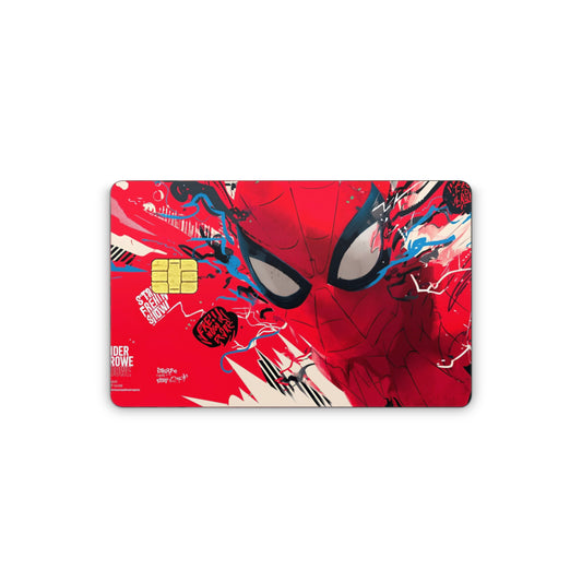 Colorful card with abstract design on a white background
