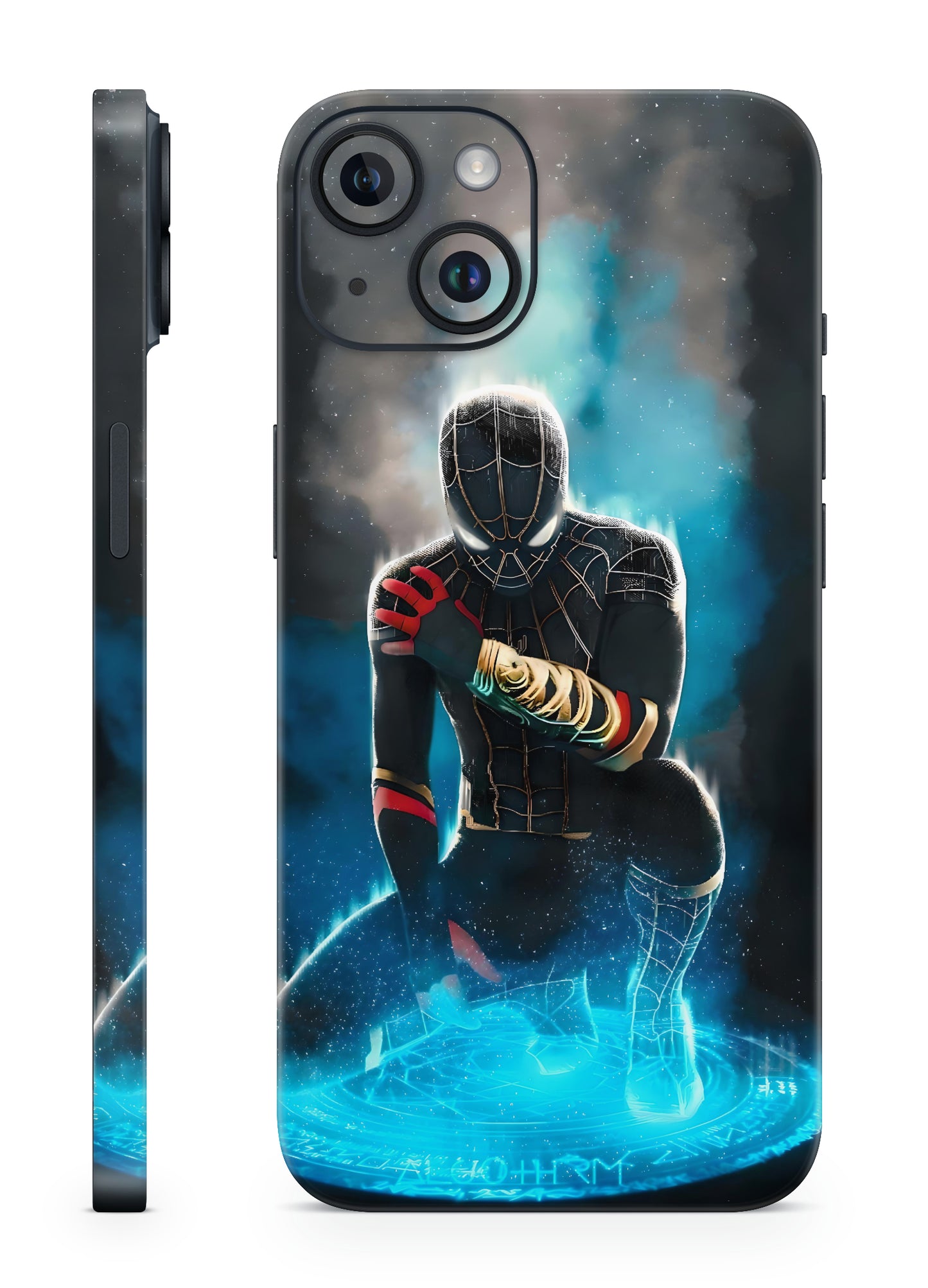 Spider Man Gold & Black Suit Superhero Mobile Skin