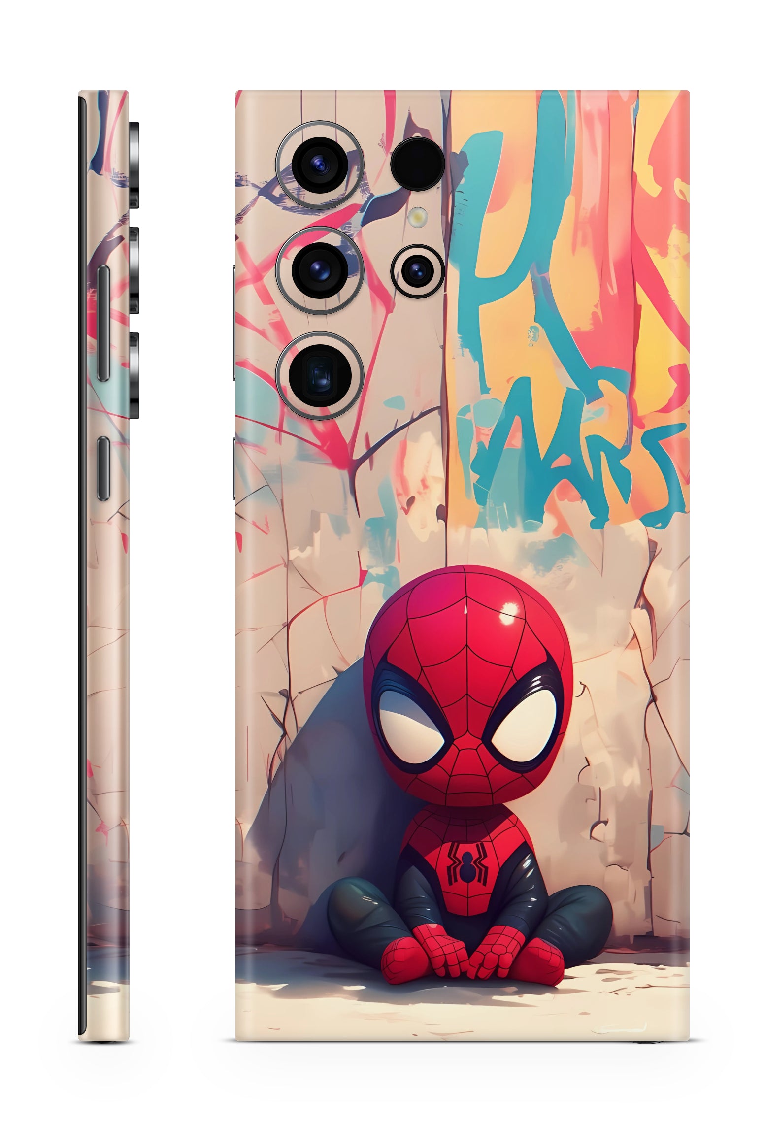 Spiderman Graffiti Cartoon Mobile Skin