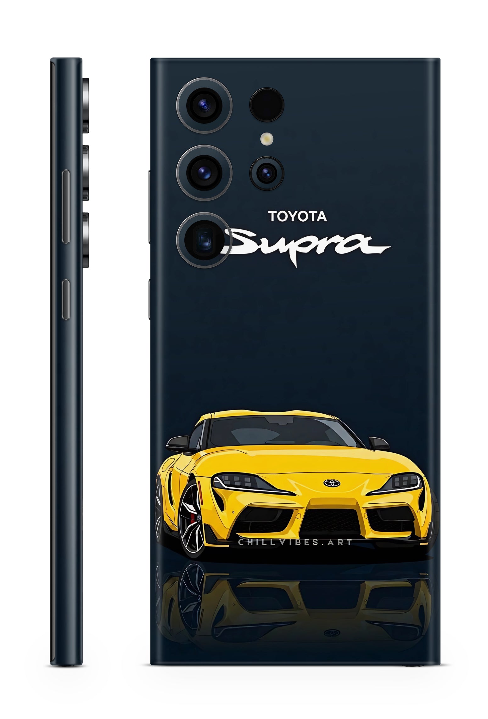 Supra Yellow Speedster Sports Car Mobile Skin