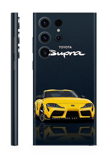 Supra Yellow Speedster Sports Car Mobile Skin