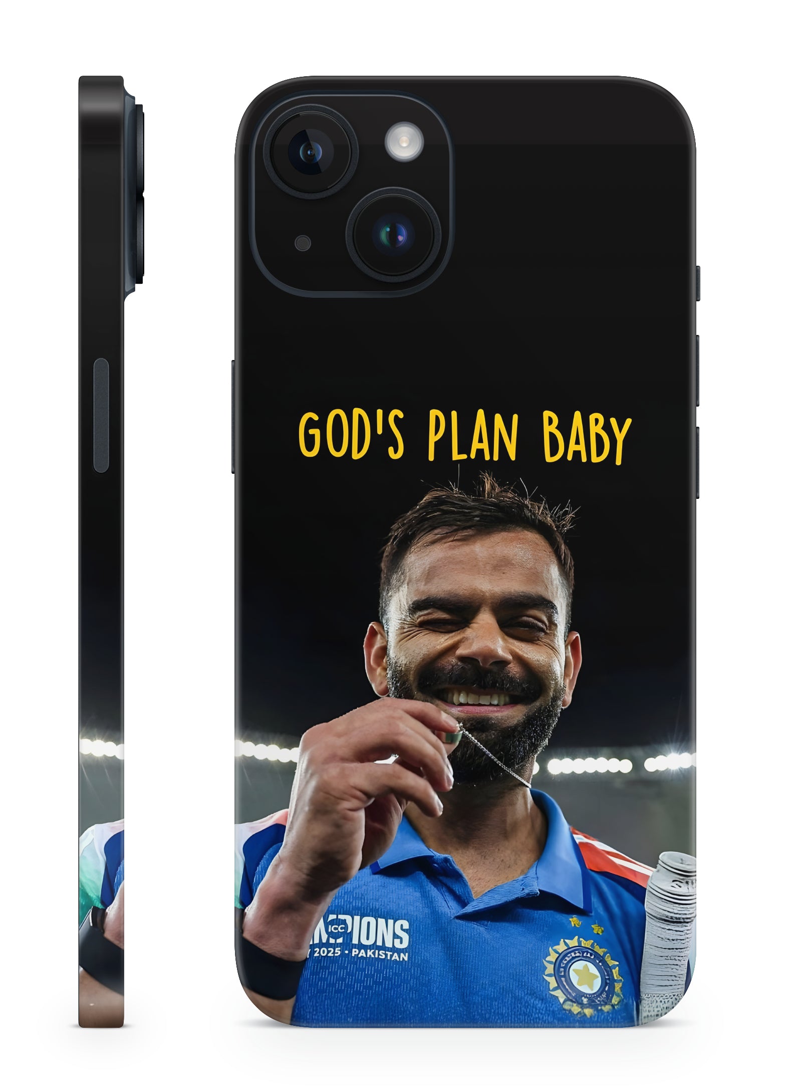 Virat Kohli God's Plan Baby Black T20 WC Mobile skin