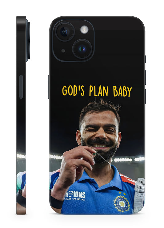 Virat Kohli God's Plan Baby Black T20 WC Mobile skin