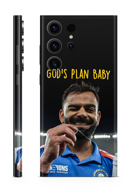 Virat Kohli God's Plan Baby Black T20 WC Mobile skin 1