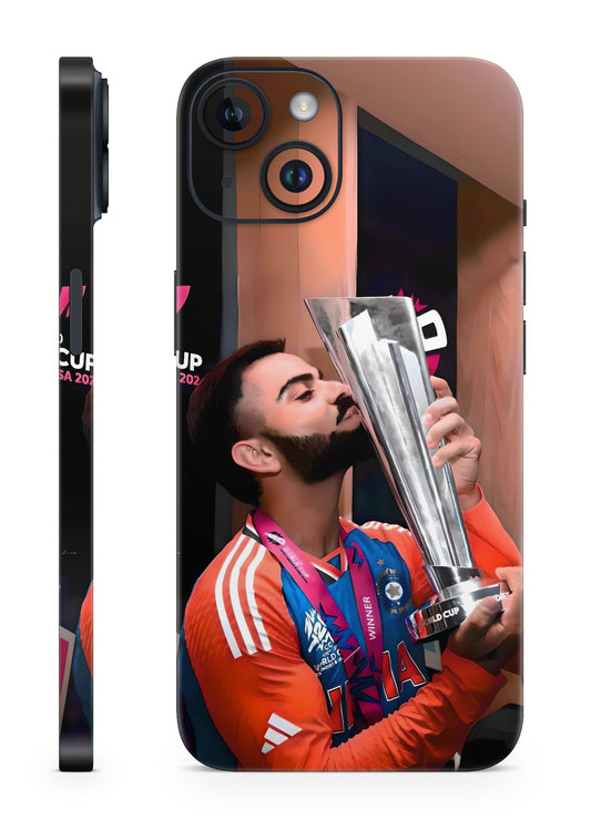 Virat Kohli Kissing T20 World cup Cricket Mobile Skin