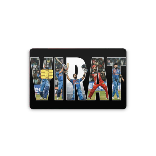 Virat Kohli: Typography Collage Card Skin