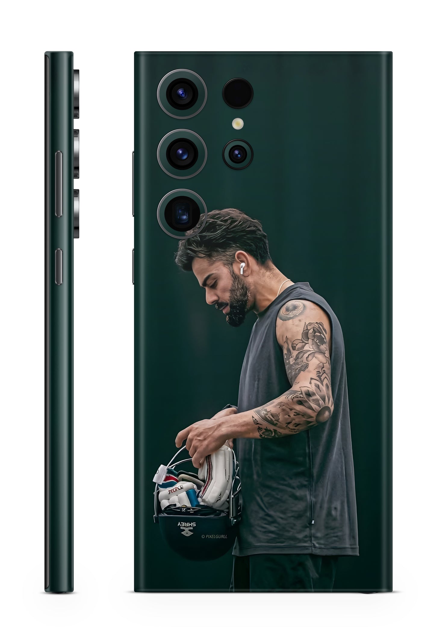 Virat Kohli's Epic Tattoo Helmet Grip Mobile skin 1