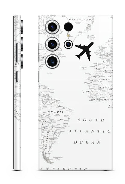 World Map Wanderlust Mobile Skin