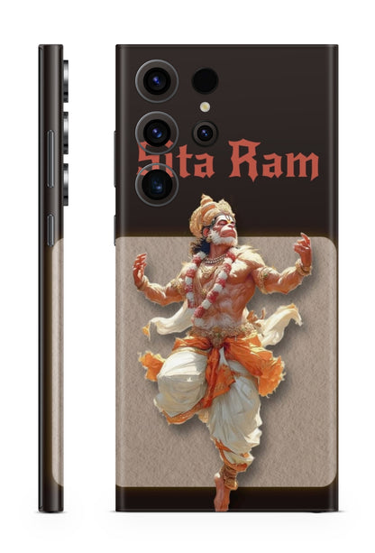 Dancing Bajrangbali Sita Ram devotional phone skin   