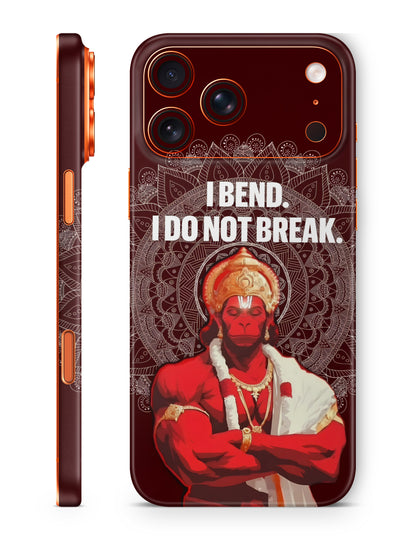 Lord Hanuman warrior artwork with deep maroon mandala design mobile skin by The Trendyy