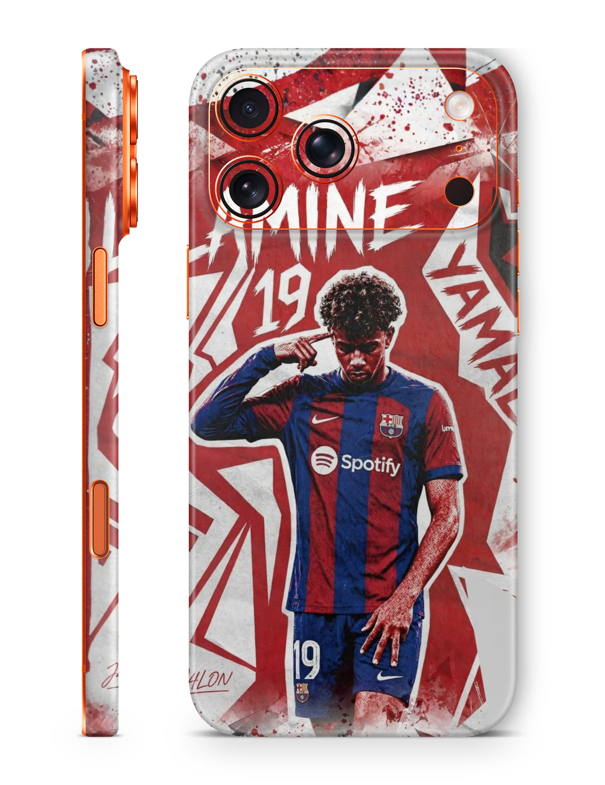 Lamine Yamal inspired FC Barcelona football fan mobile skin