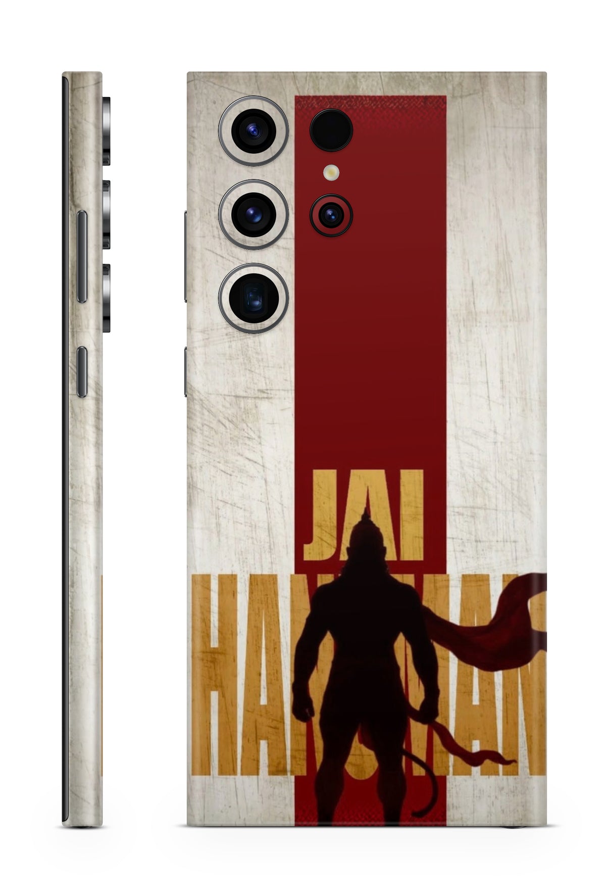 Lord Hanuman heroic warrior silhouette phone skin   