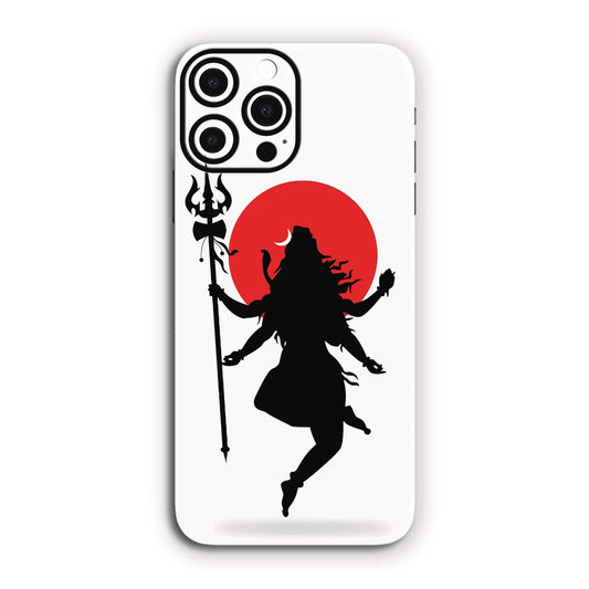 Shiv Tandav Mobile Skin – Dark Silhouette with Red Aura Mobile Skin