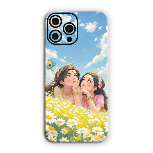 Krishna & Radha in Daisy Field Mobile Skin – Pure Love Edition