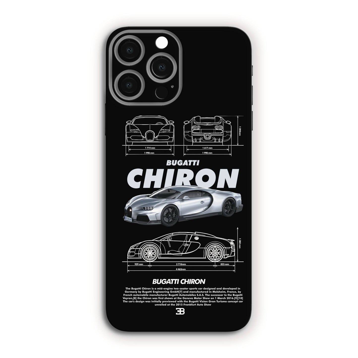 Bugatti Chiron Grey Mobile Skin