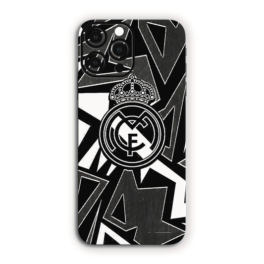 Real Madrid Abstract Black & White Mobile Skin