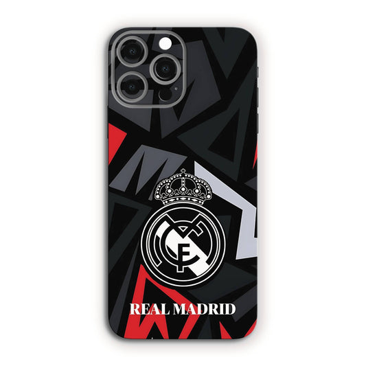 Real Madrid Abstract Black & Red Mobile Skin