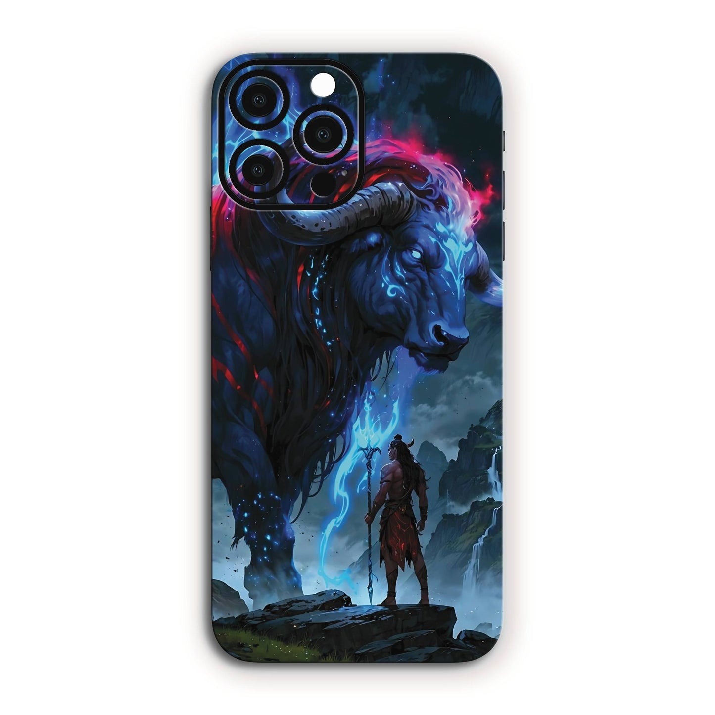 Shiva and Nandi Fantasy Spirit Mobile Skin – Epic Blue Glow