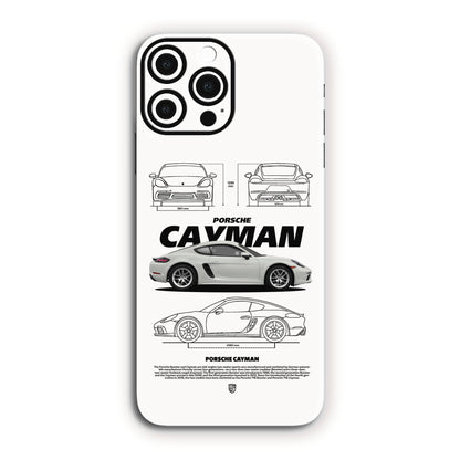 Porsche Cayman White Mobile Skin