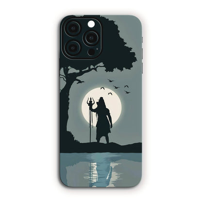 Mahadev Night Reflection Mobile Skin – Lord Shiva Trident