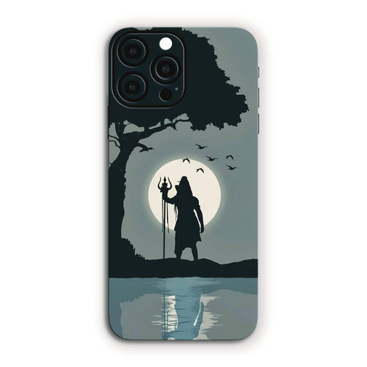 Mahadev Night Reflection Mobile Skin – Lord Shiva Trident