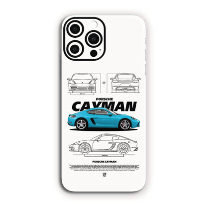 Porsche Cayman 2021 Blue Mobile Skin
