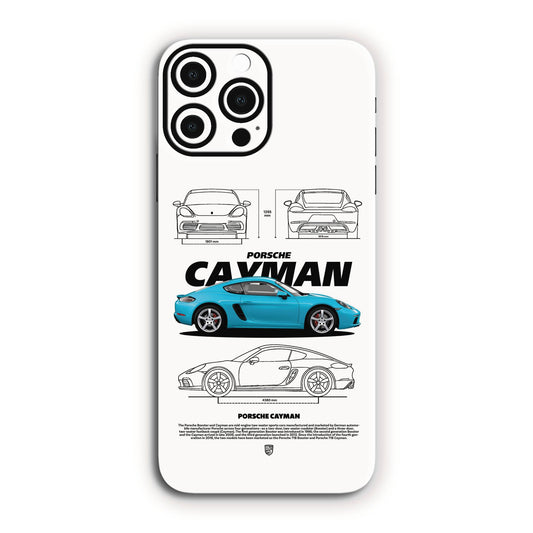 Porsche Cayman 2021 Blue Mobile Skin